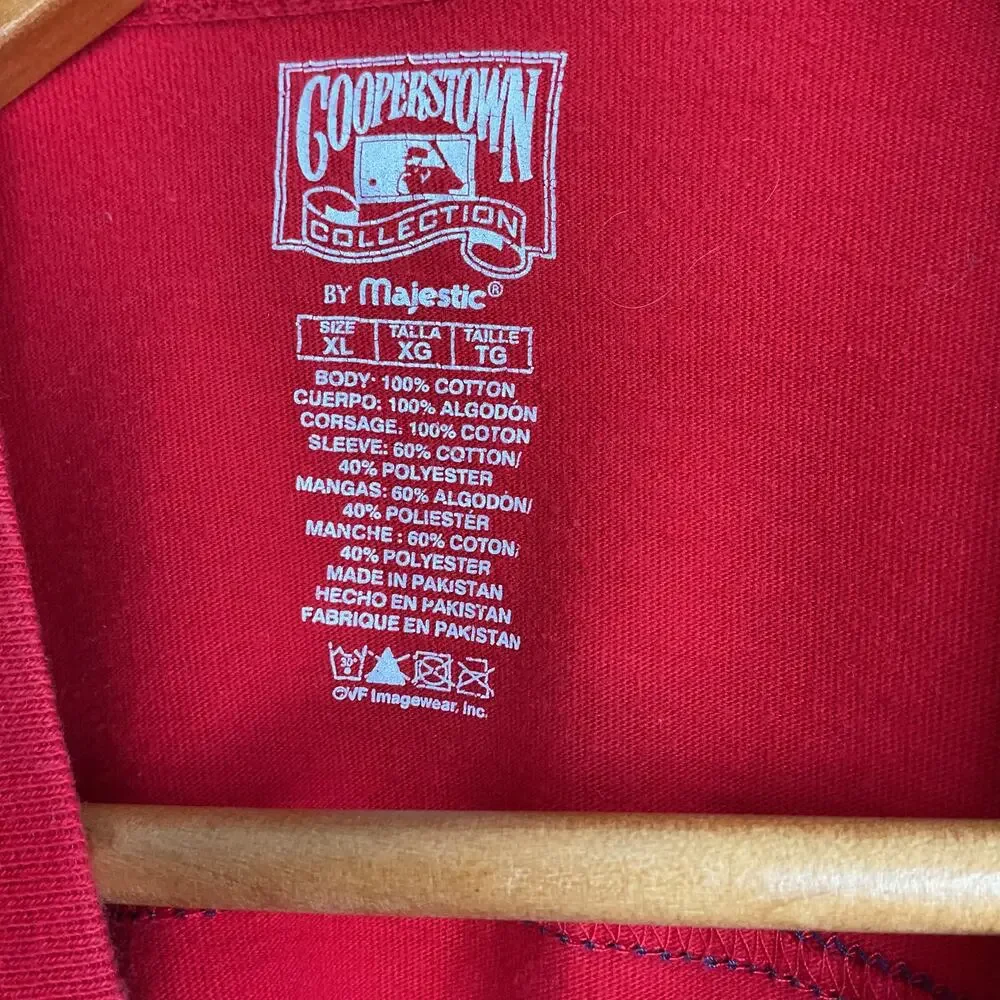 Cooperstown Collection Boston Red Sox Baseball Mens XL Long Sleeve Thermal Shirt